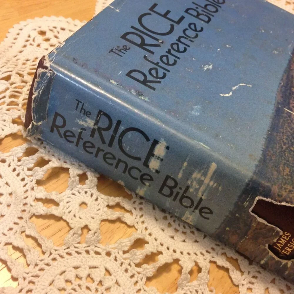 Vintage, Rare Rice Reference Bible, Christian Religion Classic